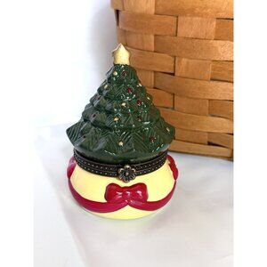 Mr. Christmas Porcelain Music Box Animated Train Plays O Christmas Tree Hinged